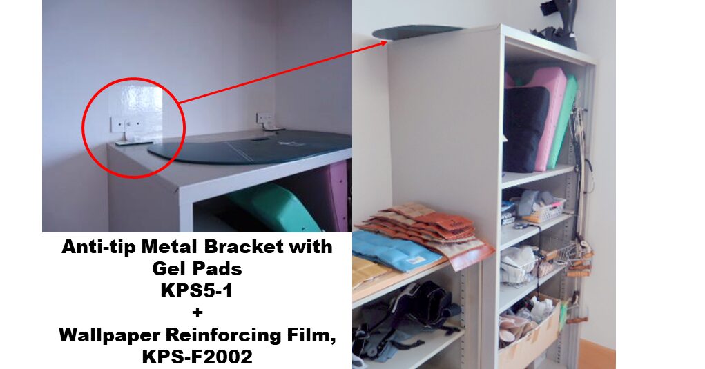 steel rack fixed  on h wall