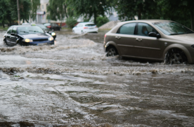 flooding road
