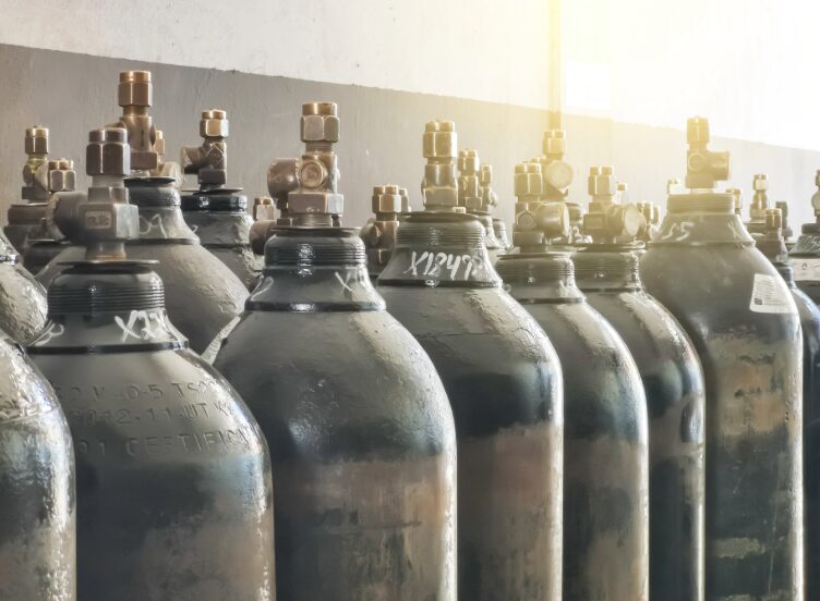 Gas cylinders in workplace