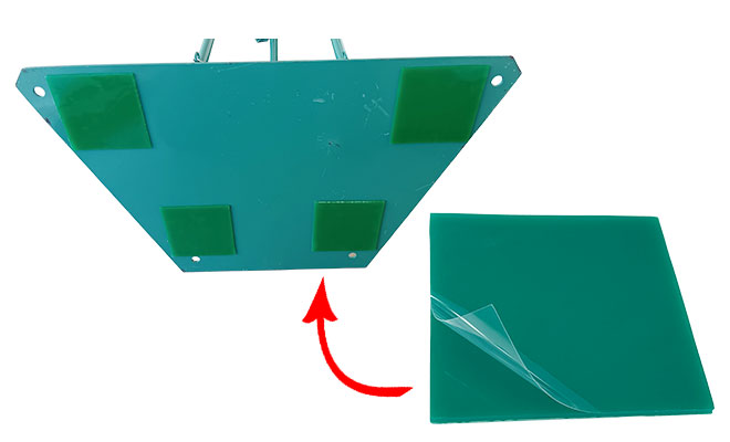 Biomass seismic pads applying on the stand's bottom.