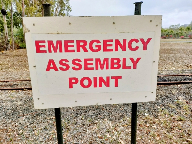 Emergency Assembly point sign