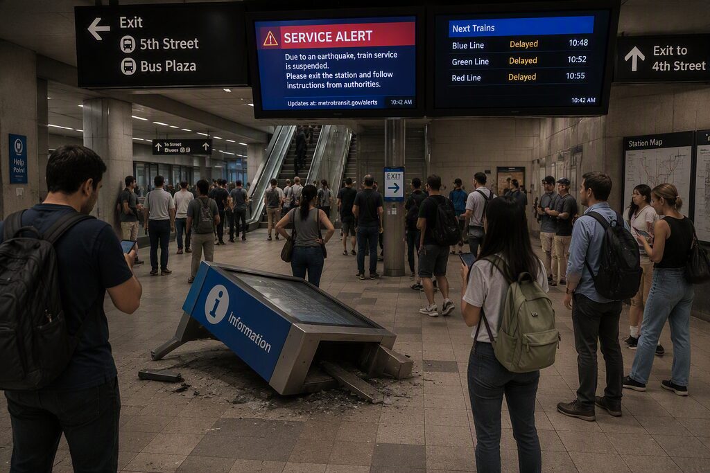 Passenger movement patterns can change rapidly following a seismic event.