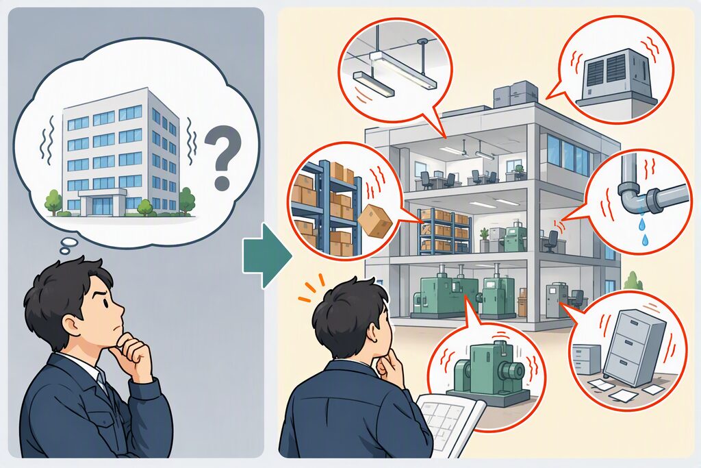 Instead of asking only whether a building is earthquake resistant, businesses can ask: Which parts of our facility are most likely to move, and what would happen if they did?