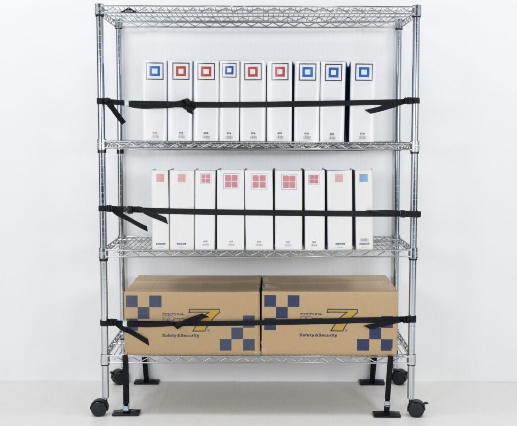 Safety strap for shelf