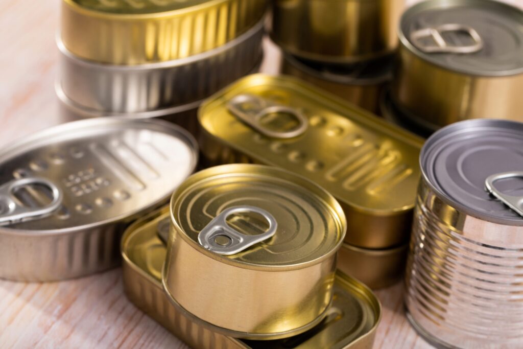 store tinned food for an emergency