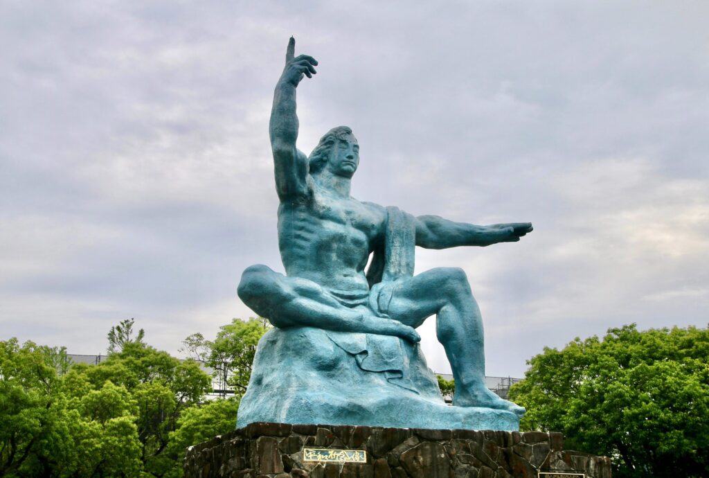 A peace monument in Nagasaki