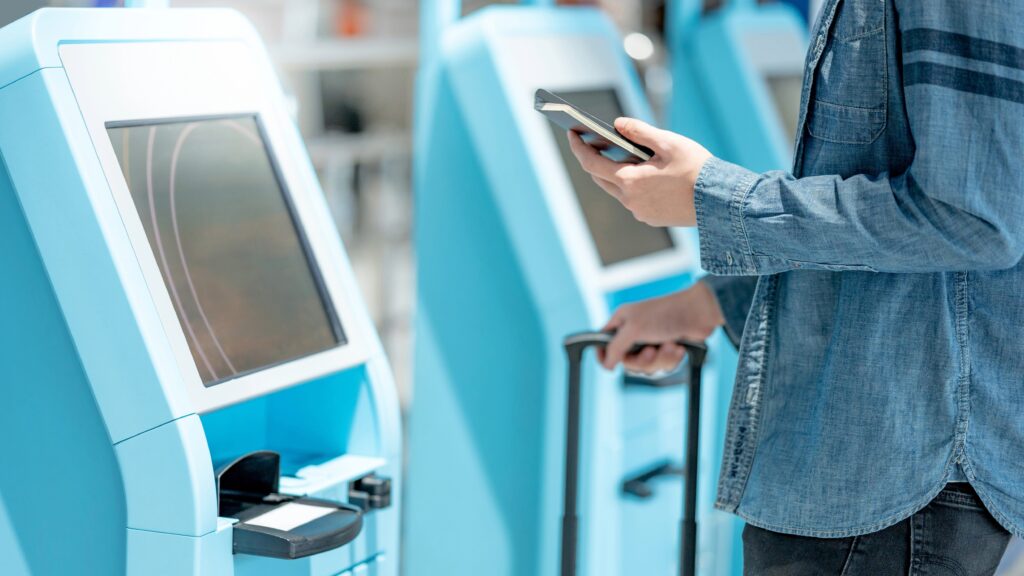 The self-check-in kiosks may need to be moved, but if you secure them with Pro7 earthquake-resistant products, they’re easy to remove as well.