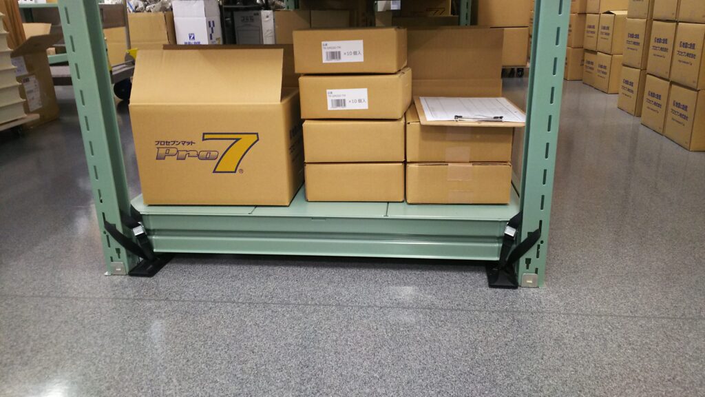 Rack Secured with Pro7 Earthquake-Resistant Mats