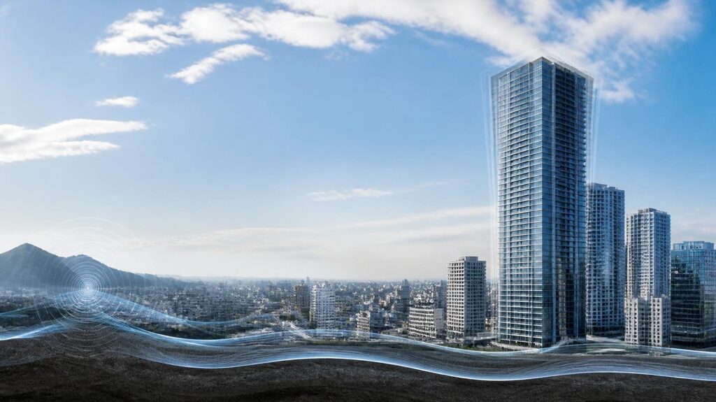 Long-period ground motion is a phenomenon that can cause significant shaking even in high-rise buildings located hundreds of kilometers away from the epicenter.